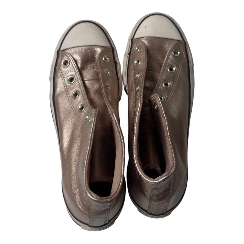 Women's Chuck Taylor All Star Lift Metallic Leather High Top SZ 8 562773C - Picture 11 of 12